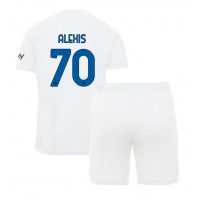 Otroški Nogometni dresi Inter Milan Alexis Sanchez #70 Gostujoči 2023-24 Kratek Rokav (+ Kratke hlače)